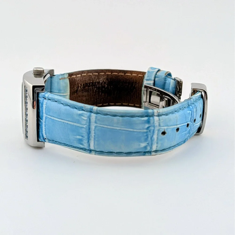 Lucien Piccard 27077BU Swiss Watch Sapphire Textured Guilloche Dial Blue Crystal